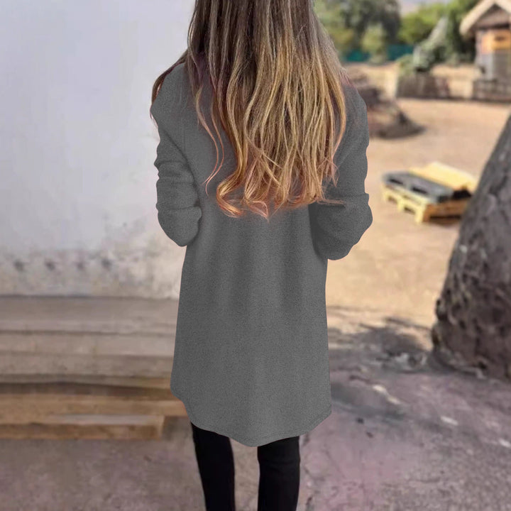Manteau oversized décontracté pour femmes avec poches et col ouvert
