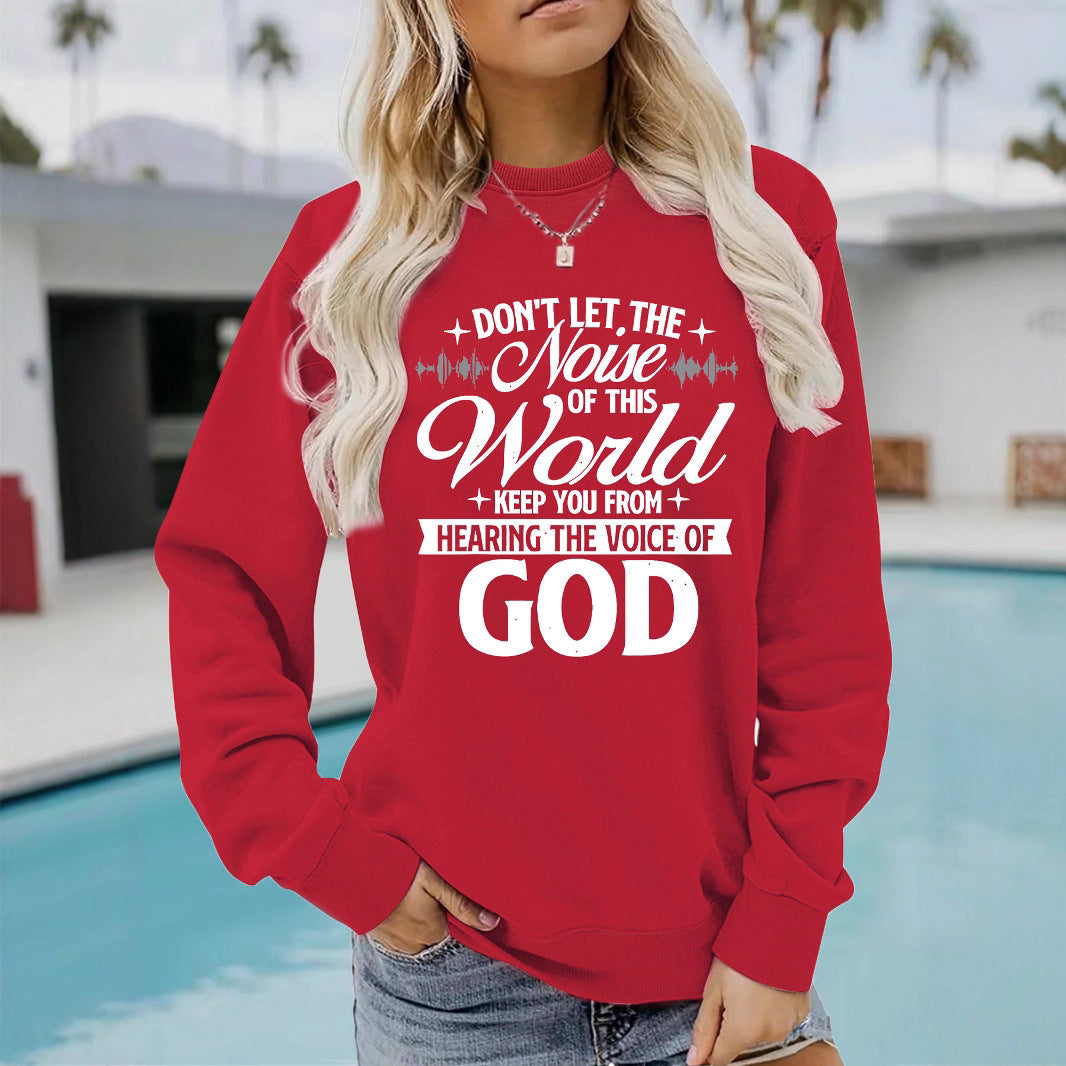 Sweatshirt pour femmes avec impression inspirante et coupe confortable