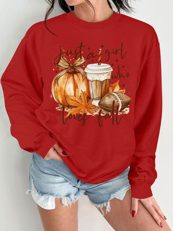 Sweat-shirt pour femmes avec motif automnal et impression inspirante