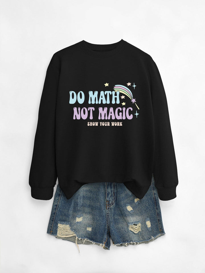 Sweat-shirt décontracté pour femmes avec motif mathématique inspirant