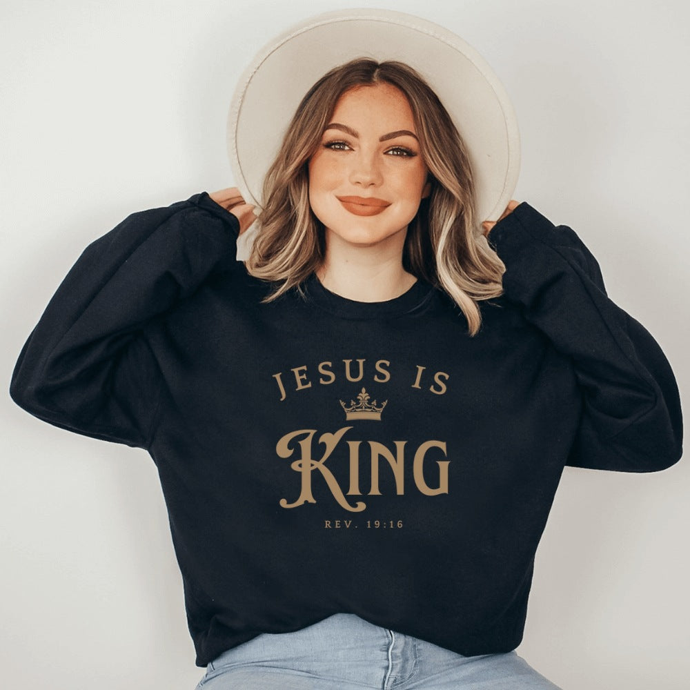 Sweatshirt pour femmes avec inscription inspirante et coupe décontractée