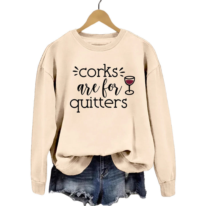 Sweat-shirt pour femmes avec une phrase créative et une coupe décontractée
