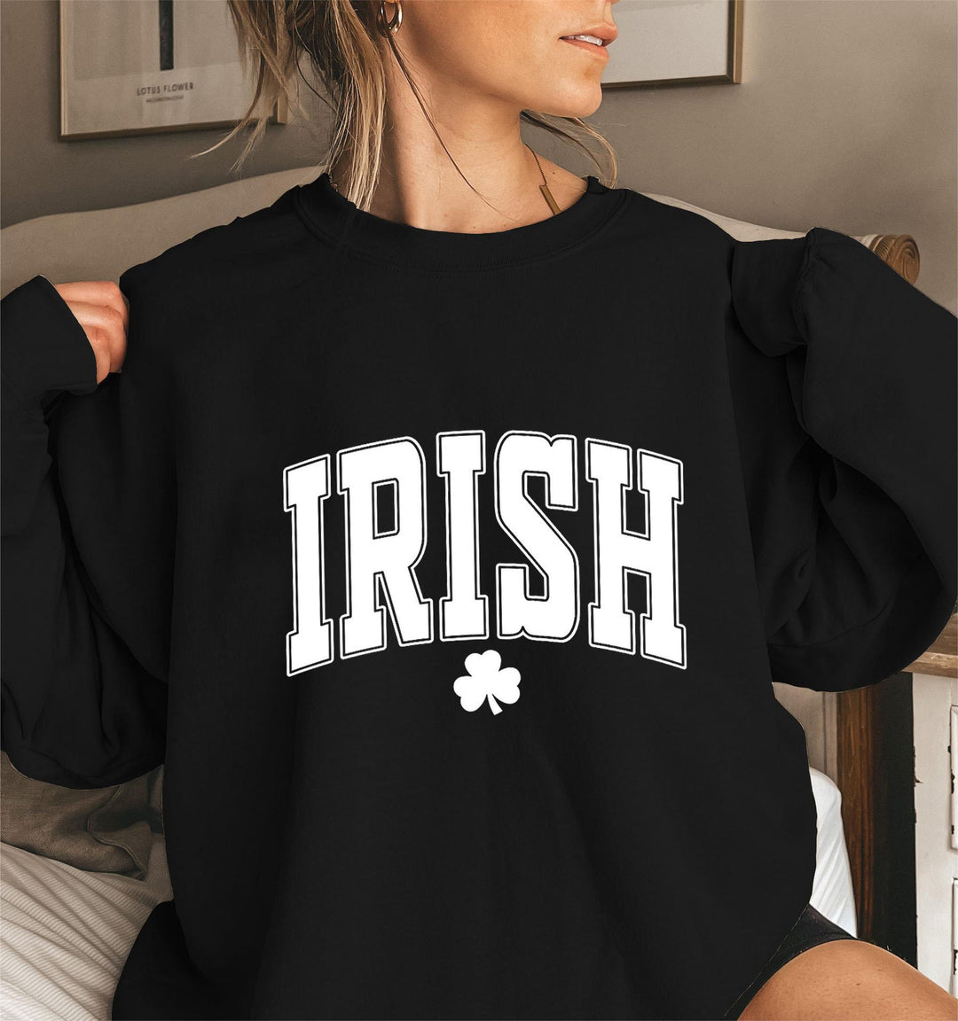 Sweatshirt pour femmes avec des points forts de design irlandais actuels