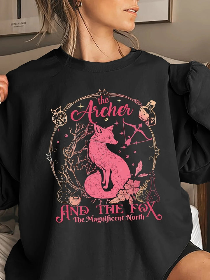 Sweat-shirt pour femmes avec motif animal créatif et impression inspirante