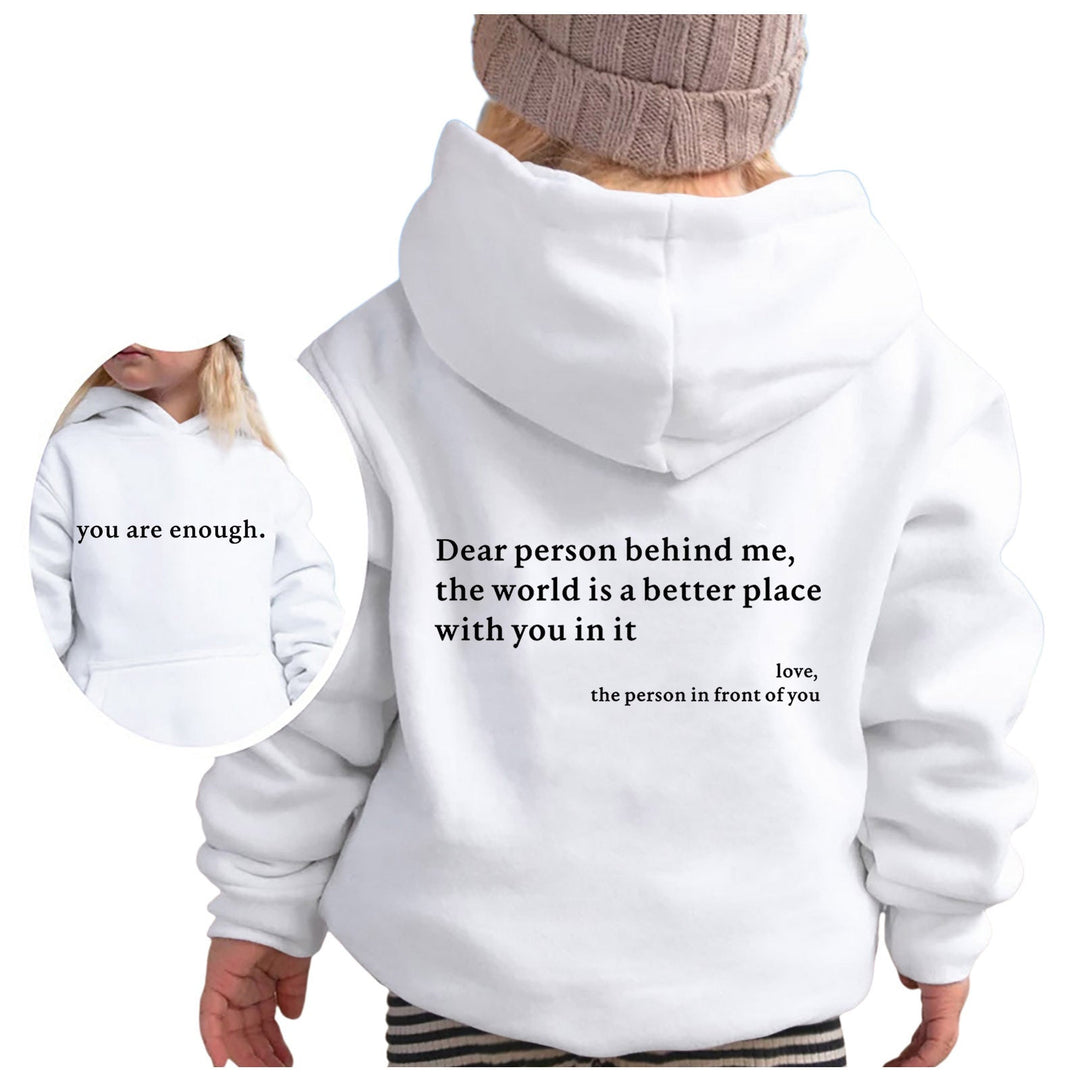 Sweat à capuche pour femmes avec inscription motivante et coupe décontractée