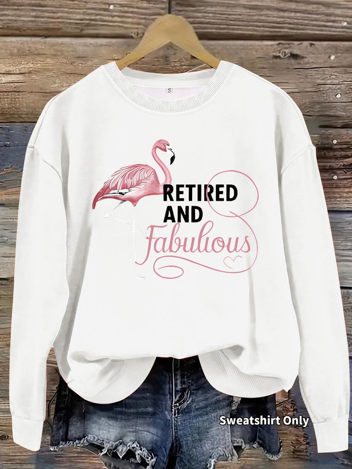 Sweat-shirt pour femmes avec un motif de flamant rose unique et une impression inspirante