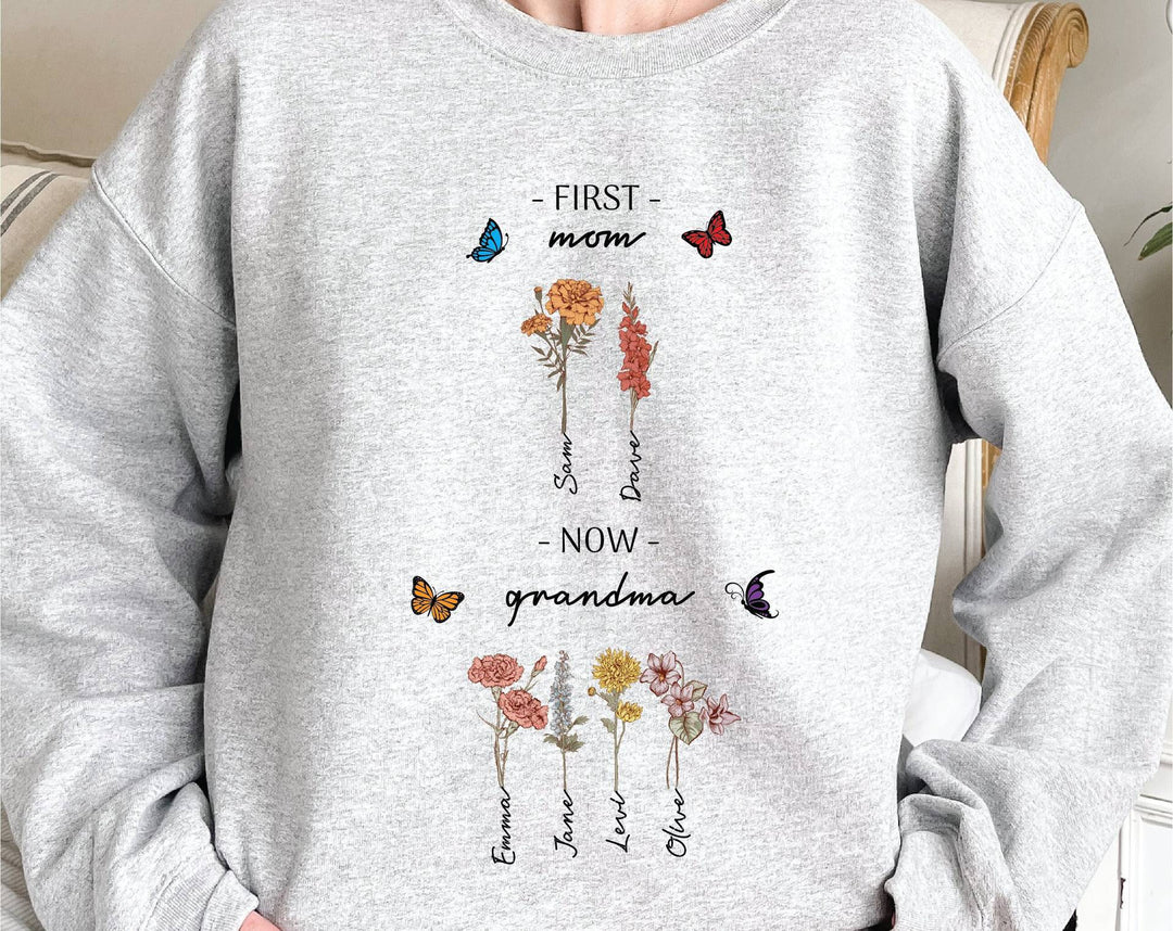 Sweatshirt pour femmes avec impression florale et inscription inspirante