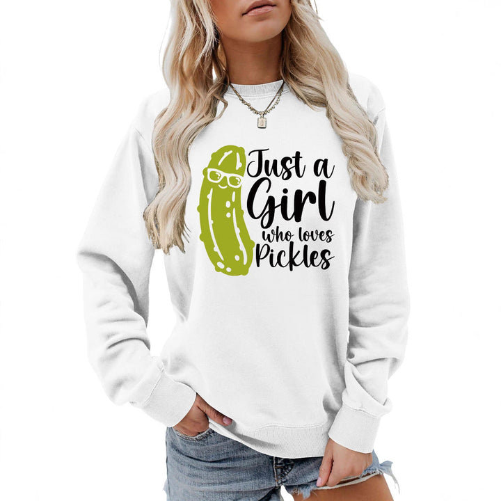 Sweatshirt pour femmes avec un motif de concombre humoristique et une coupe décontractée