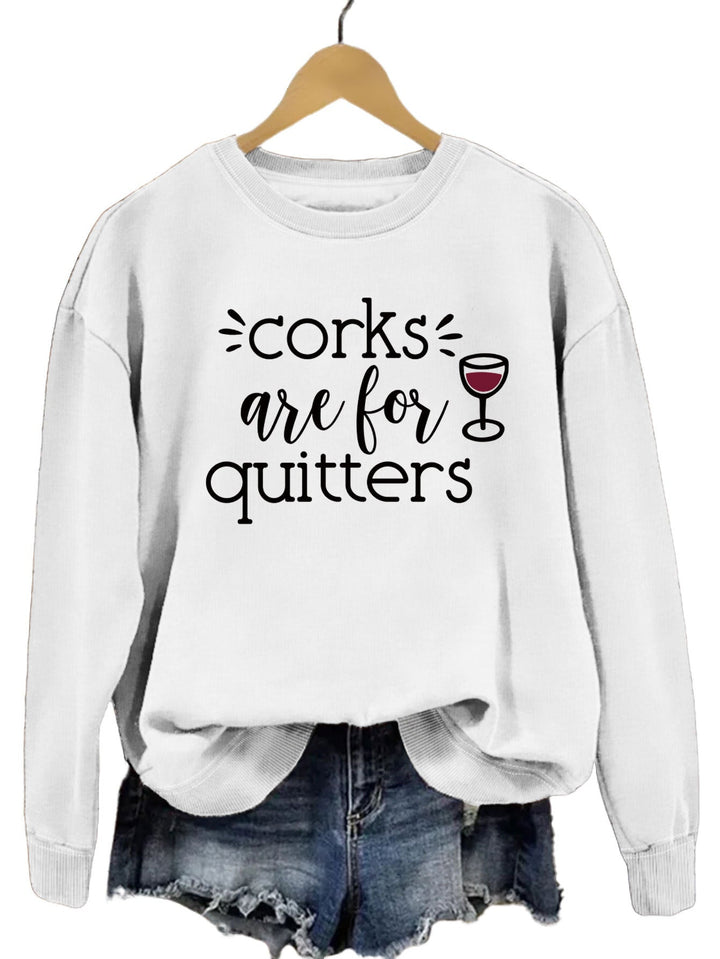 Sweat-shirt pour femmes avec une phrase créative et une coupe décontractée