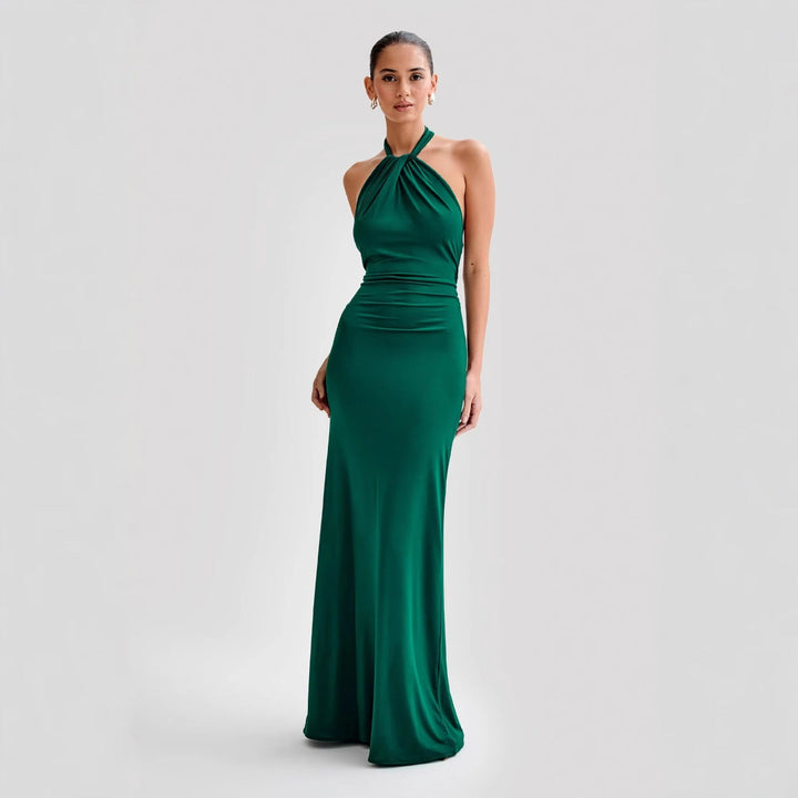 Martina | Robe Maxi Élegante à Col Dégagé pour Femmes, Idéale pour l'Été