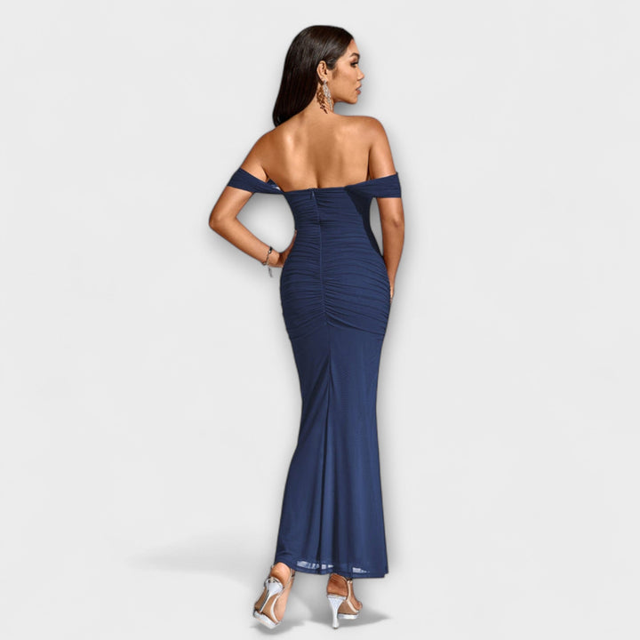 Ione - Robe Bodycon à Volants Off-Shoulder