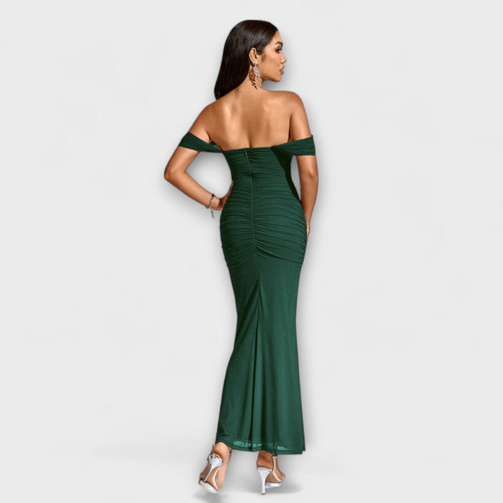 Ione - Robe Bodycon à Volants Off-Shoulder