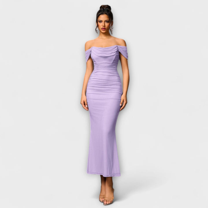 Ione - Robe Bodycon à Volants Off-Shoulder