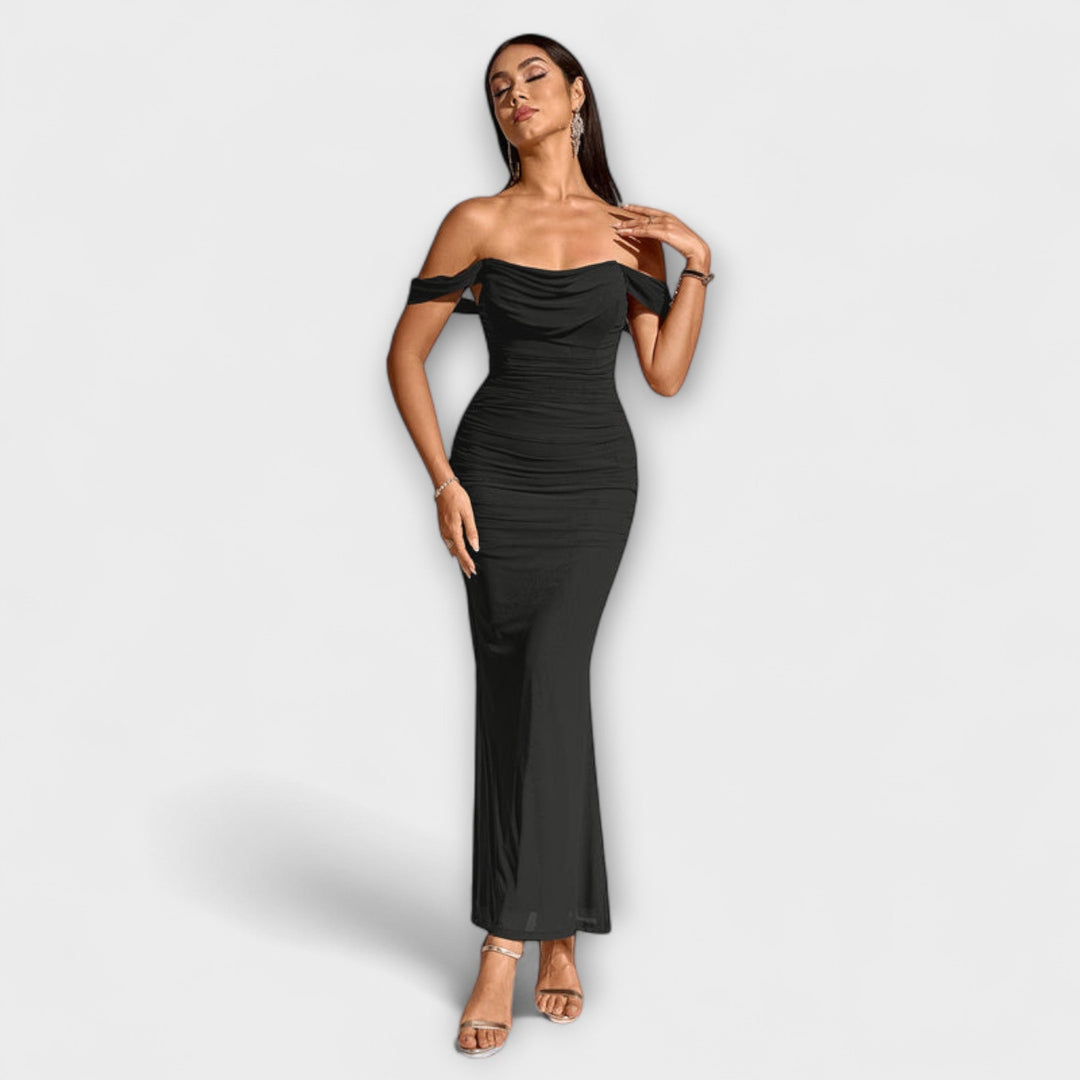 Ione - Robe Bodycon à Volants Off-Shoulder