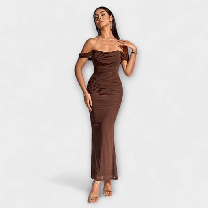 Ione - Robe Bodycon à Volants Off-Shoulder