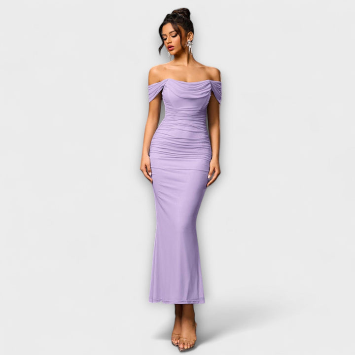 Ione - Robe Bodycon à Volants Off-Shoulder