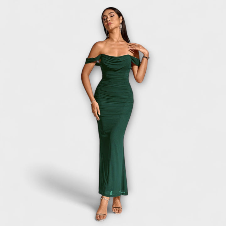 Ione - Robe Bodycon à Volants Off-Shoulder
