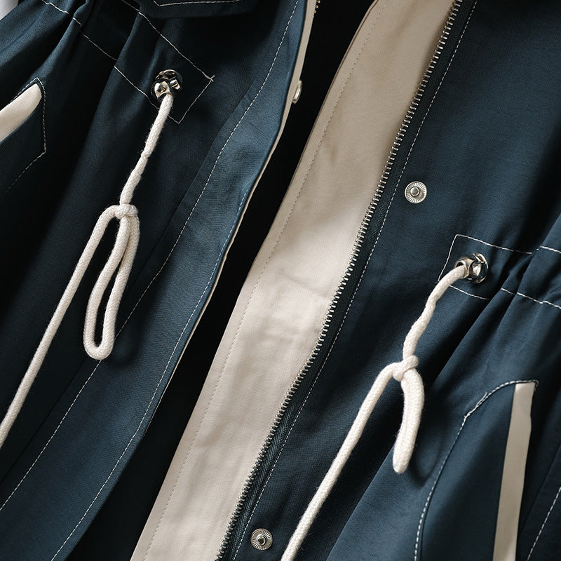 Manteau Trench Long Imperméable pour Femmes | Avec Capuche