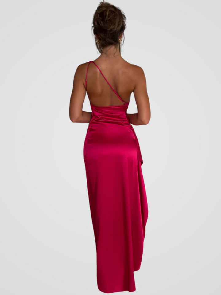 ROBE MAXI EN SATIN SOLEIL