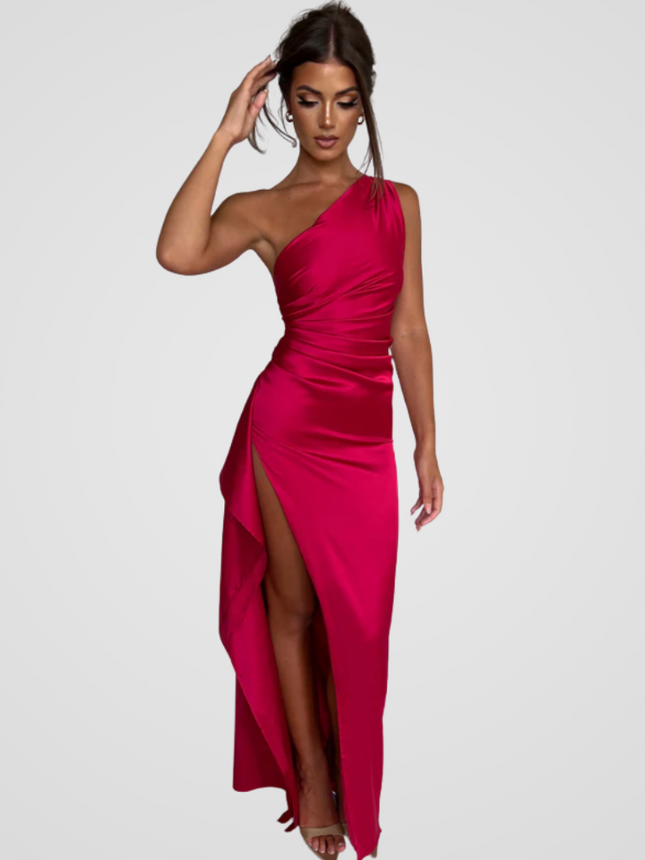 ROBE MAXI EN SATIN SOLEIL