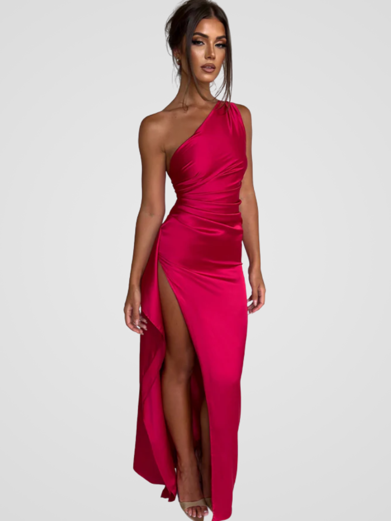 ROBE MAXI EN SATIN SOLEIL