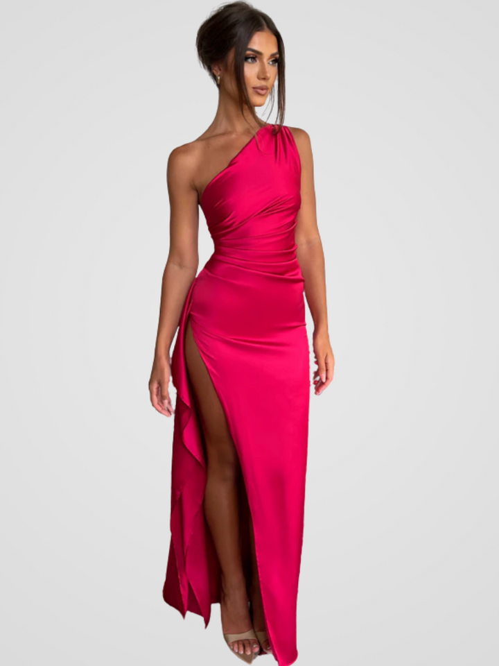 ROBE MAXI EN SATIN SOLEIL