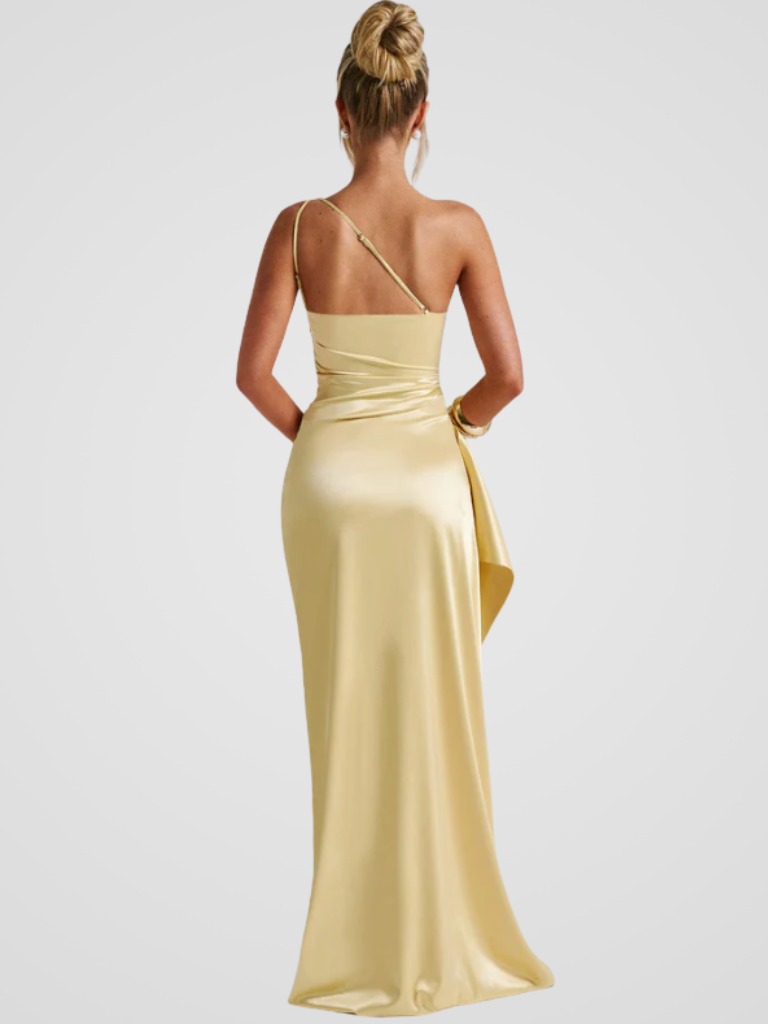 ROBE MAXI EN SATIN SOLEIL