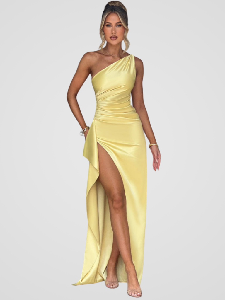 ROBE MAXI EN SATIN SOLEIL