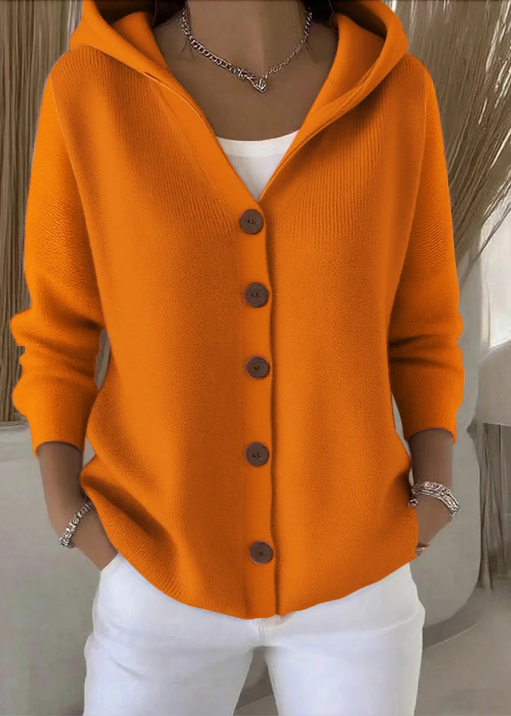 Isabel | Veste en tricot casual à capuche pour femmes