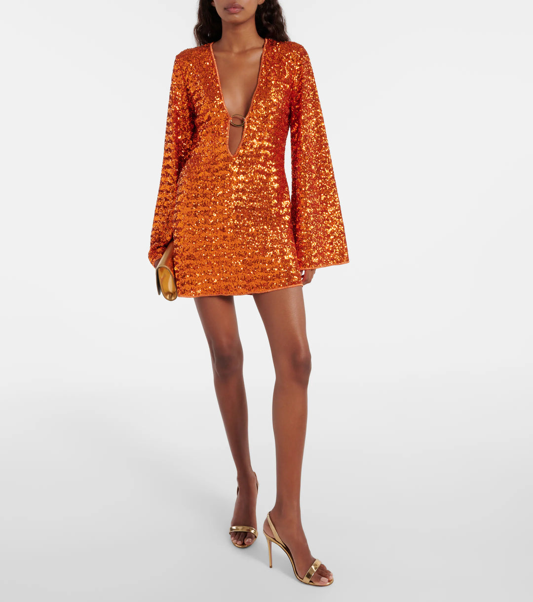 Robe de soirée mini à manches longues pour femmes