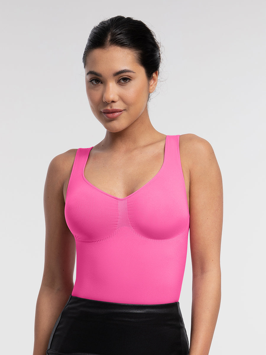 Body sculptant avec décolleté en U et string