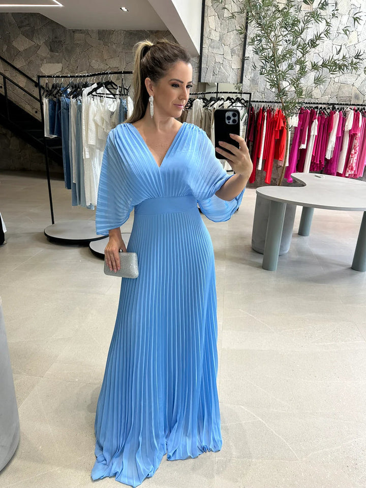Paya | Robe midi élégante avec décolleté en V