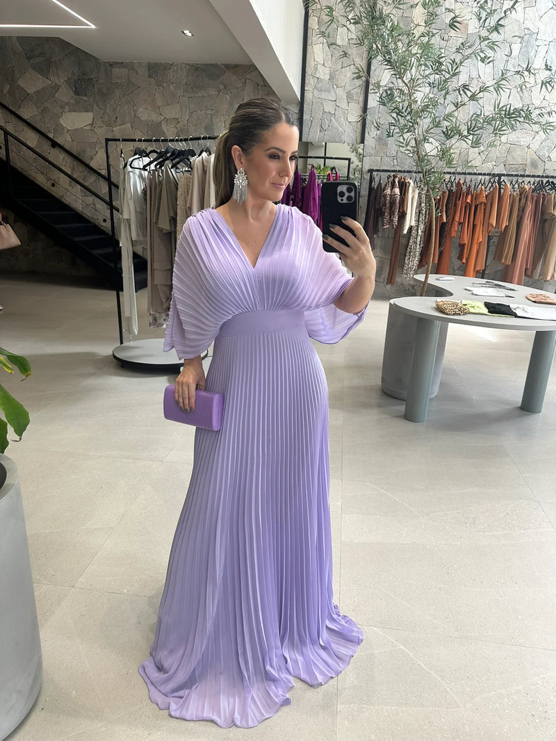 Paya | Robe midi élégante avec décolleté en V