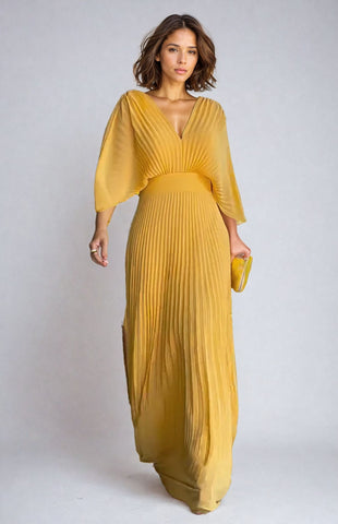 Paya | Robe midi élégante avec décolleté en V