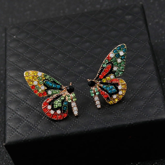Boucles d'oreilles en forme de papillon Édition Limitée avec inlay en zircon