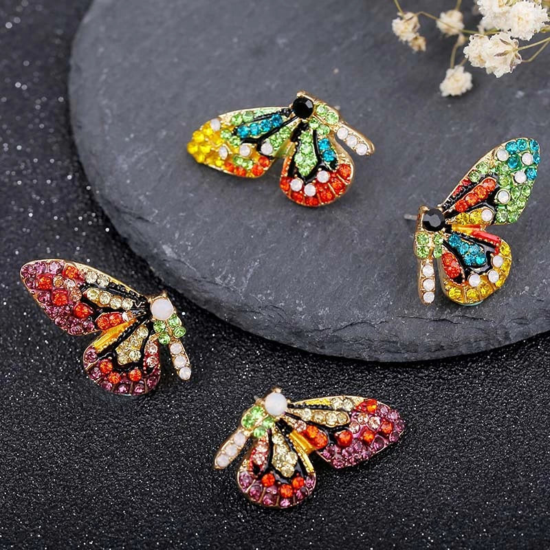 Boucles d'oreilles en forme de papillon Édition Limitée avec inlay en zircon