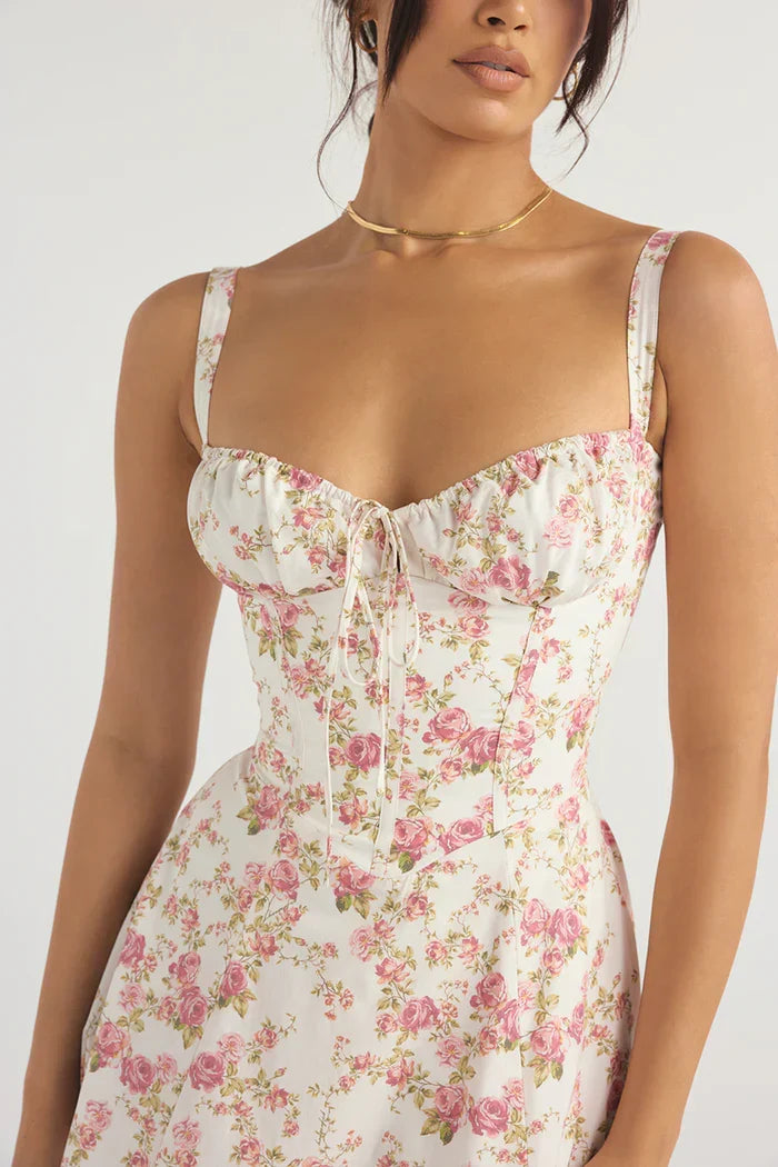 AURORA - Robe midi avec lacets