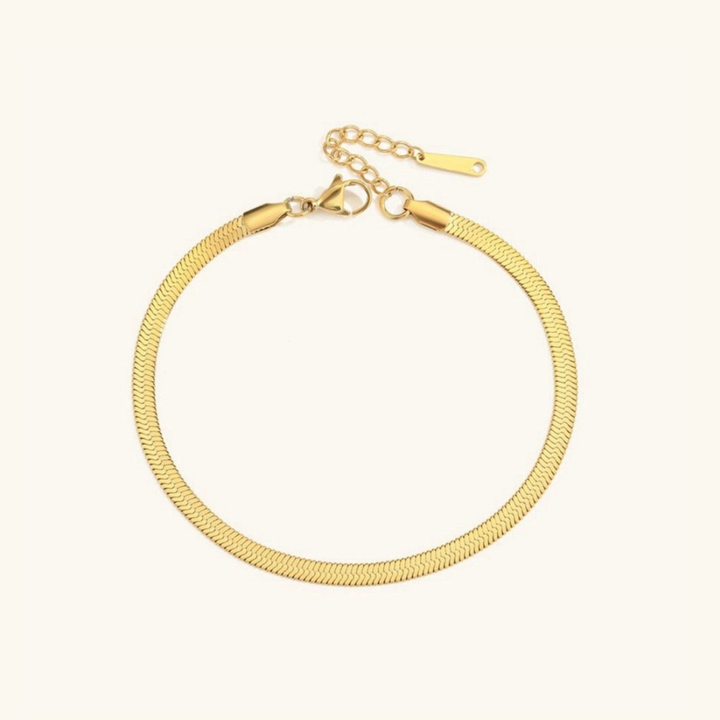 BRACELET DE CHEVILLE GIA OR EN CHEVRON