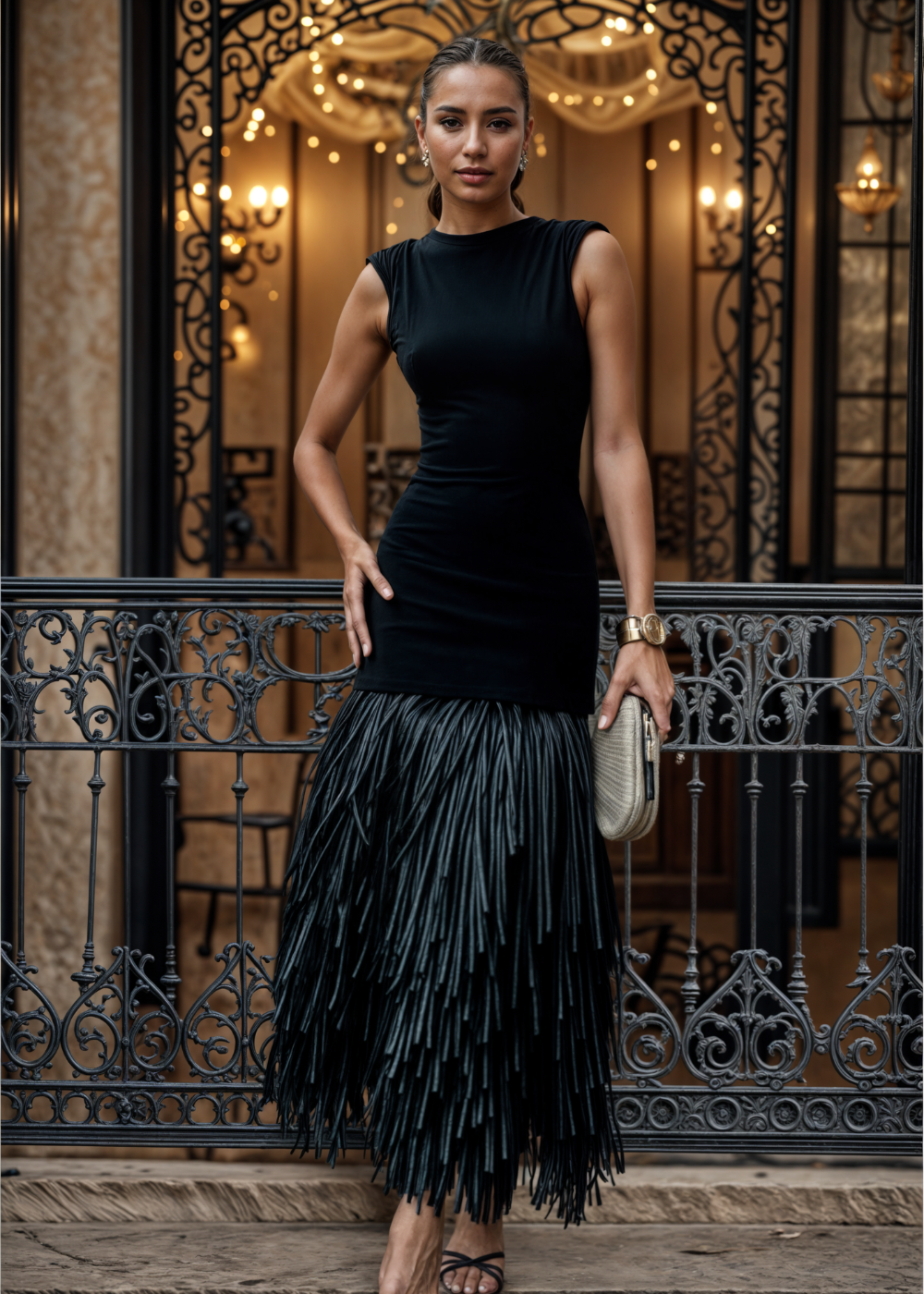 Piper | Robe maxi avec franges