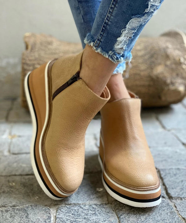 Carmen - Bottines pour femmes avec talon bloc et fermeture éclair