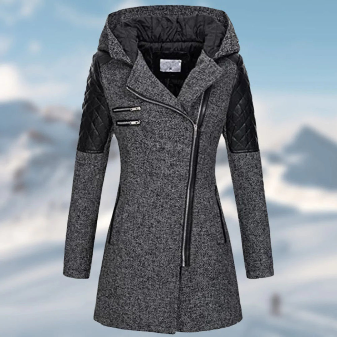 Veste d'hiver Femme Avec Capuche | Longue Coupe Avec Fermeture Éclair