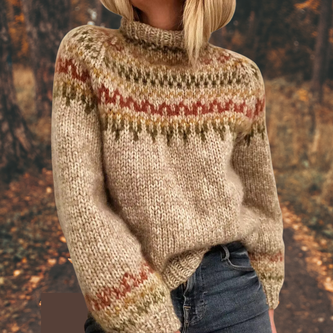 Astrid™ | Pull en tricot nordique pour femmes