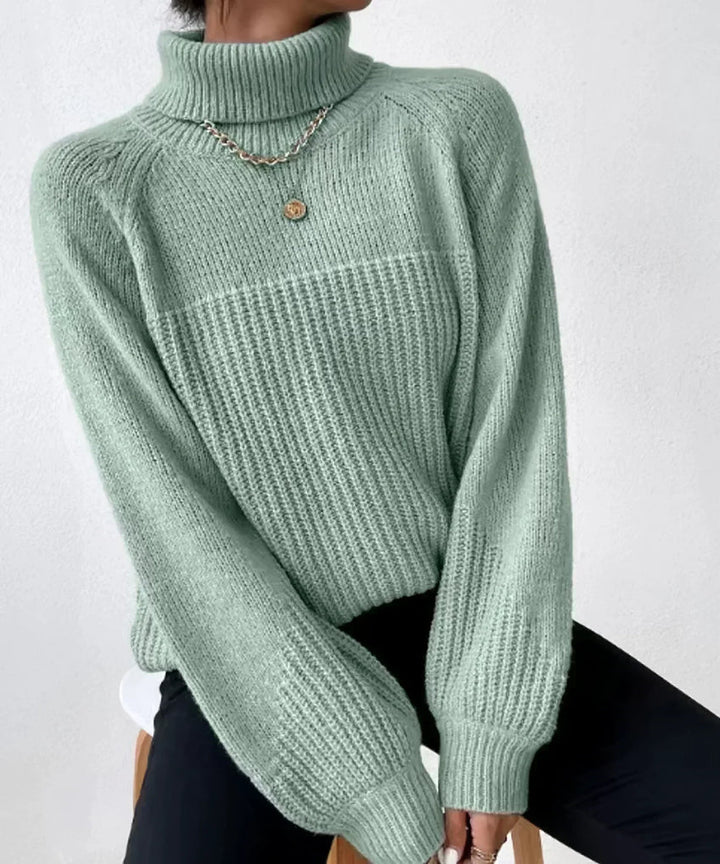 Blaire – pull à col roulé en tricot chaud pour femmes