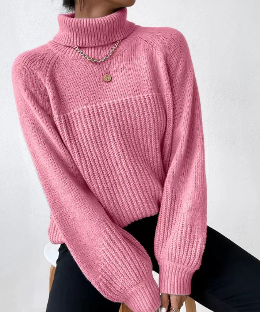 Blaire – pull à col roulé en tricot chaud pour femmes