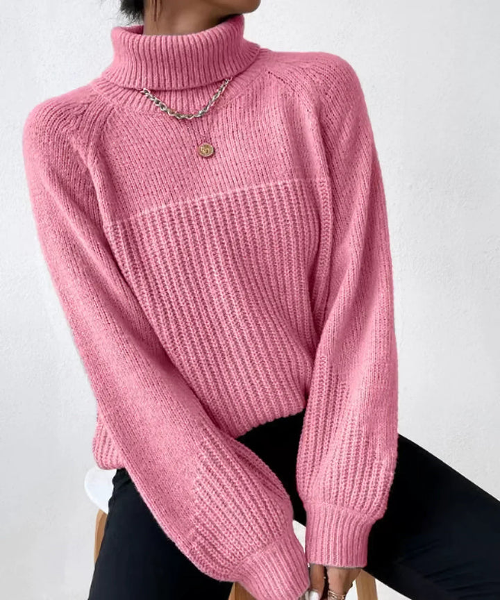 Blaire – pull à col roulé en tricot chaud pour femmes