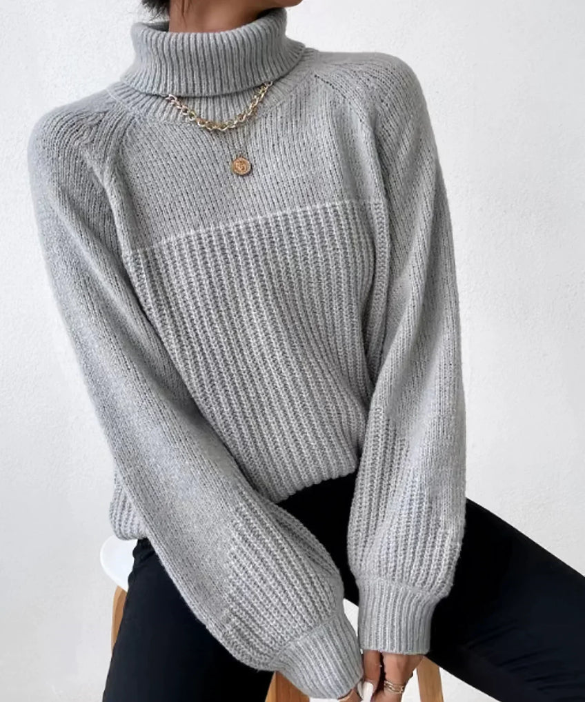 Blaire – pull à col roulé en tricot chaud pour femmes