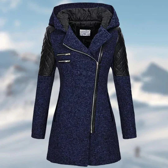 Aurore | Manteau d'hiver long et chaud pour femmes avec capuche
