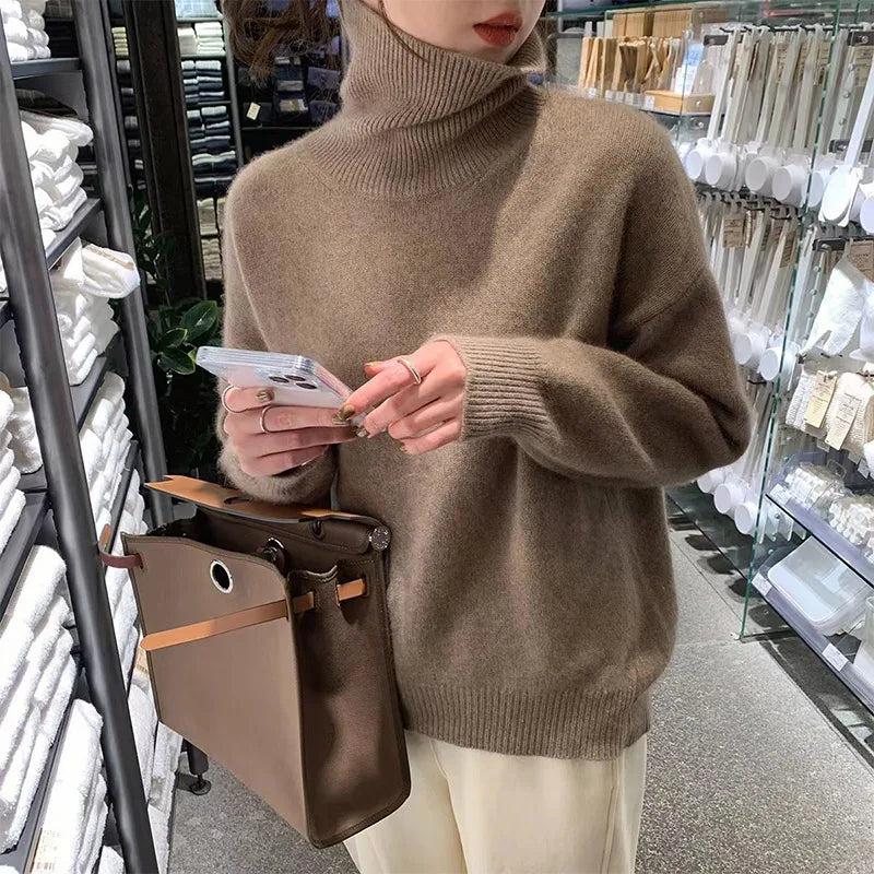 Pull Femme Col Roulé Doux | Élégant & Chaud