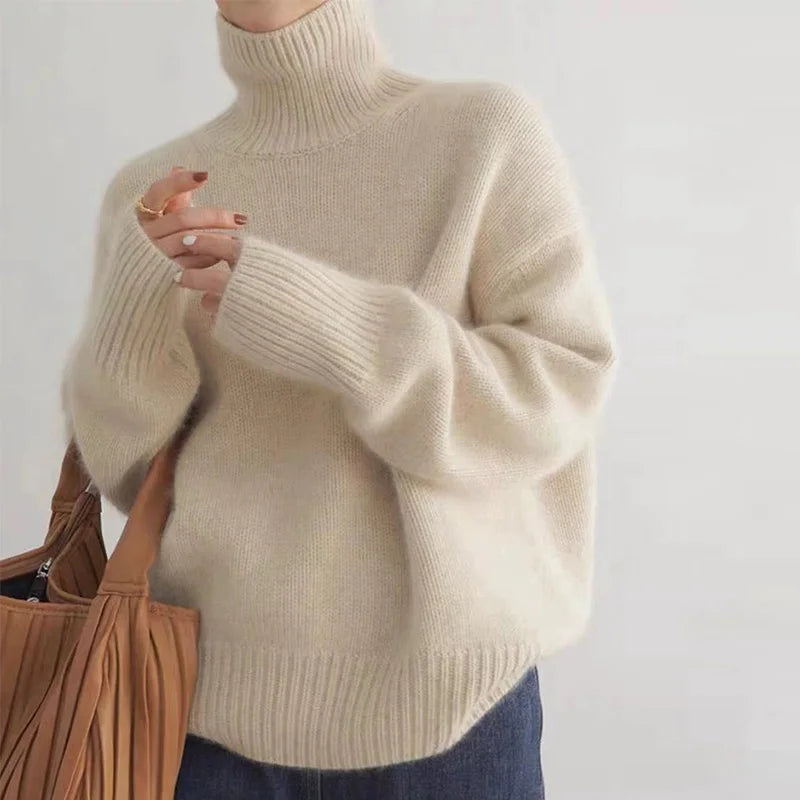 Pull Femme Col Roulé Doux | Élégant & Chaud