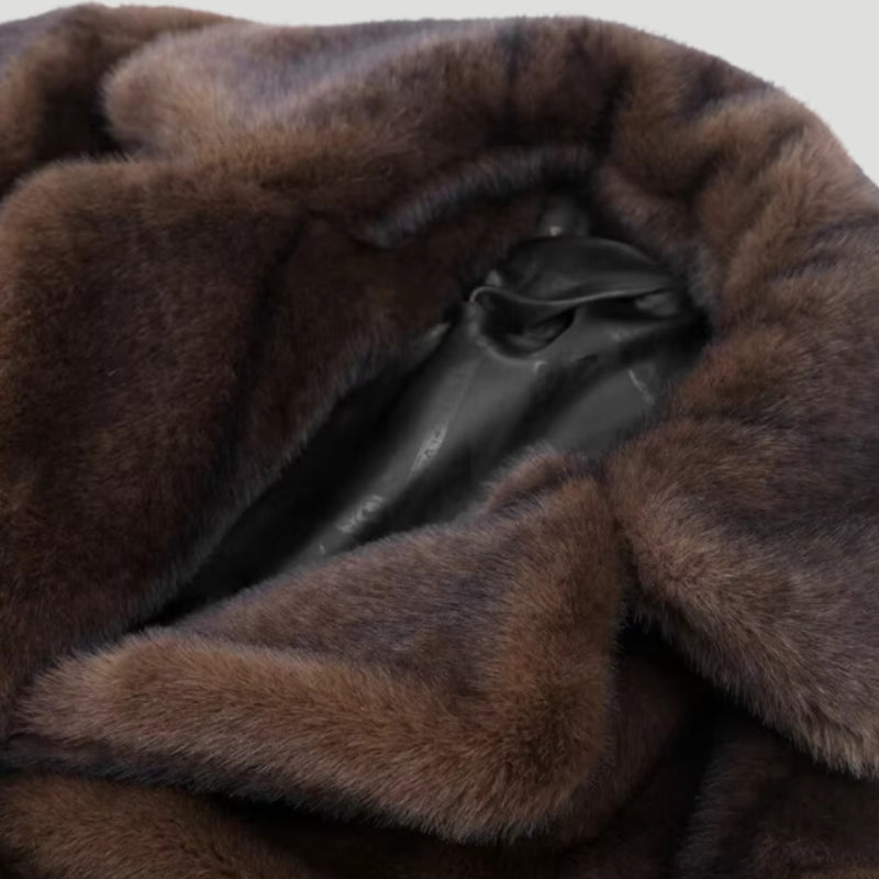 Manteau en fausse fourrure luxueux, surdimensionné et élégant pour femmes